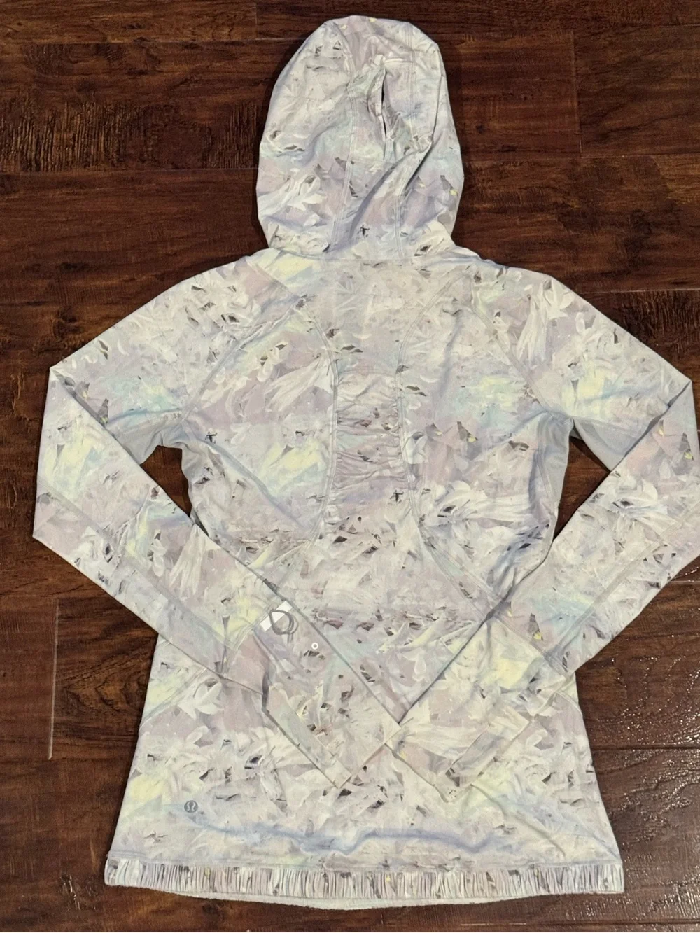 Lululemon Water Bound Hoodie Mini Blushed Illusion White Multi Print Size 6